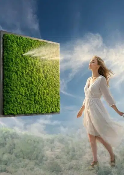 HeavensBreeze — the room air conditioner with real moss, an app and an internet connection