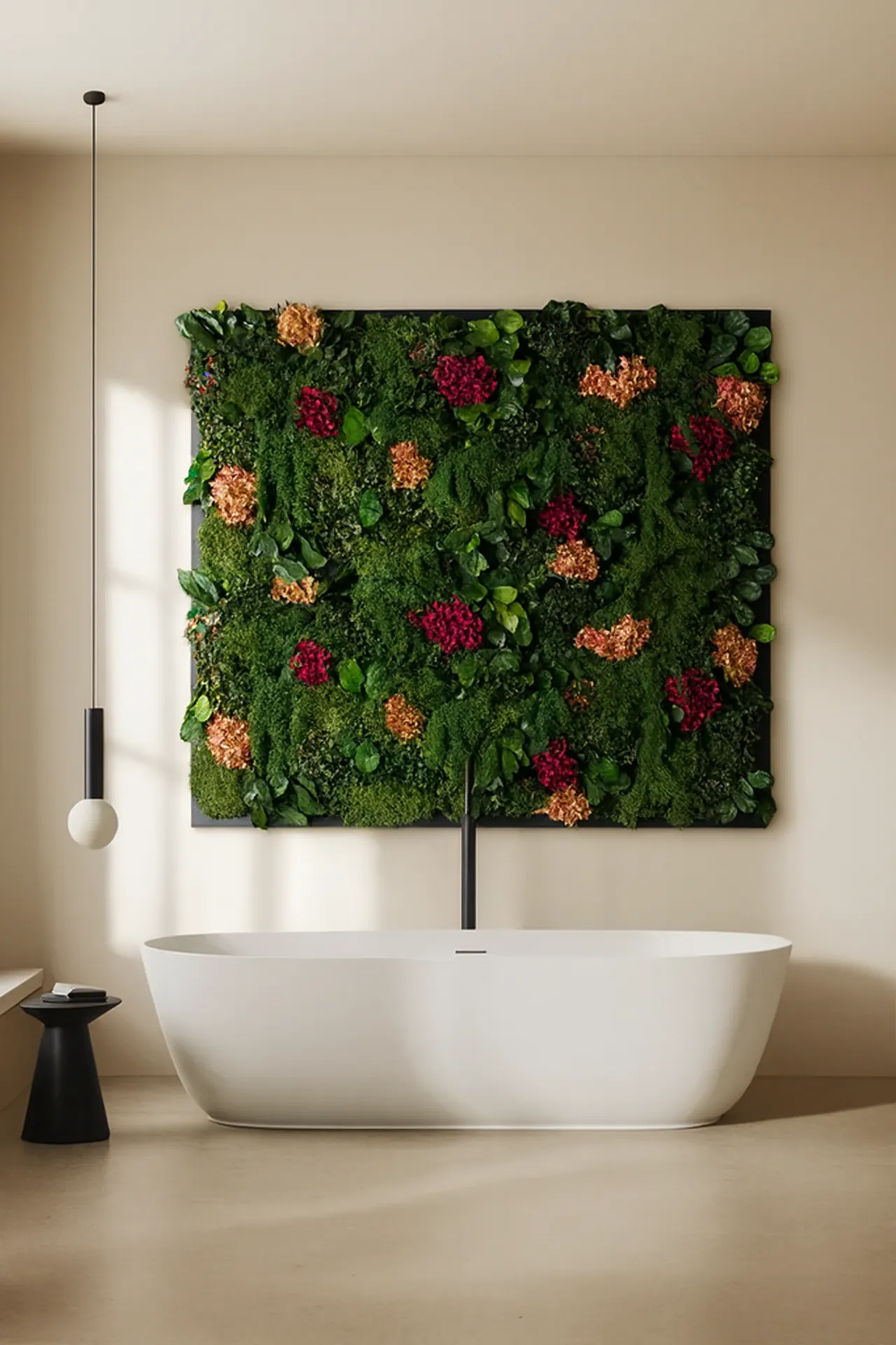 Flower Wall Wellness Bathroom — Wall greenery by MOOSMOOS