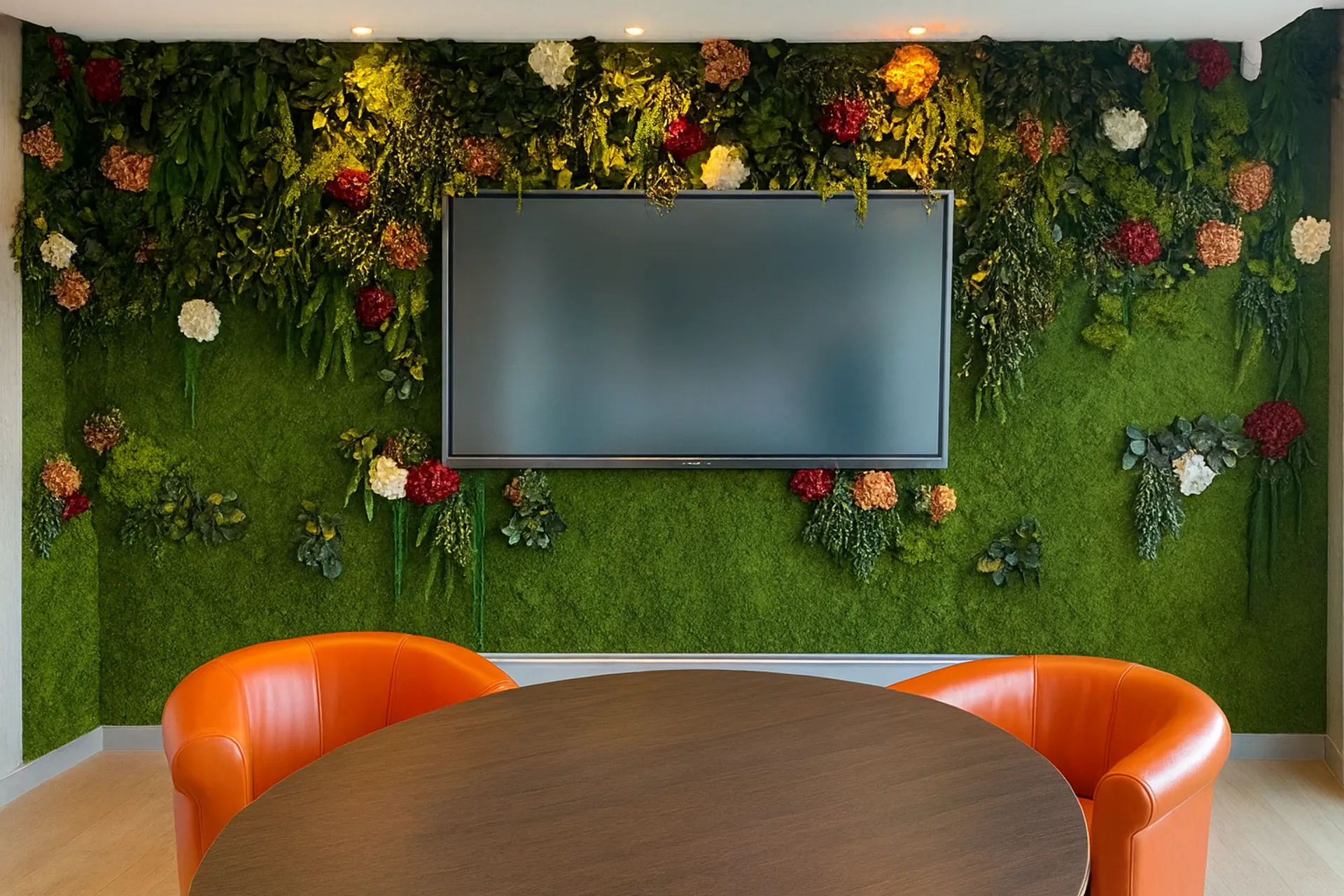 Botanical Sky Conference Room Greening — Ceiling greenery by MOOSMOOS