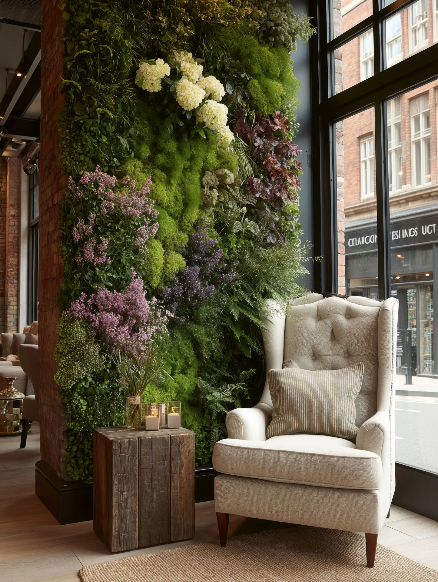 Modern Showroom Lounge Plant Wall — Wall greenery by MOOSMOOS