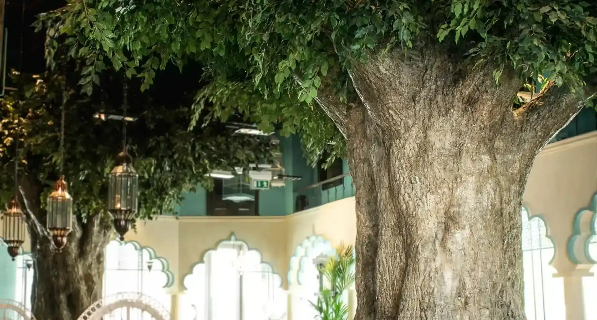 Large XXL artificial tree as a deciduous tree in the entrance hall — ArtTree by MOOSMOOS