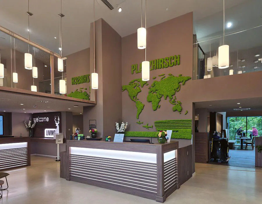 Logo Made from Moss Reception Showroom Modern — Logo made from moss by MOOSMOOS