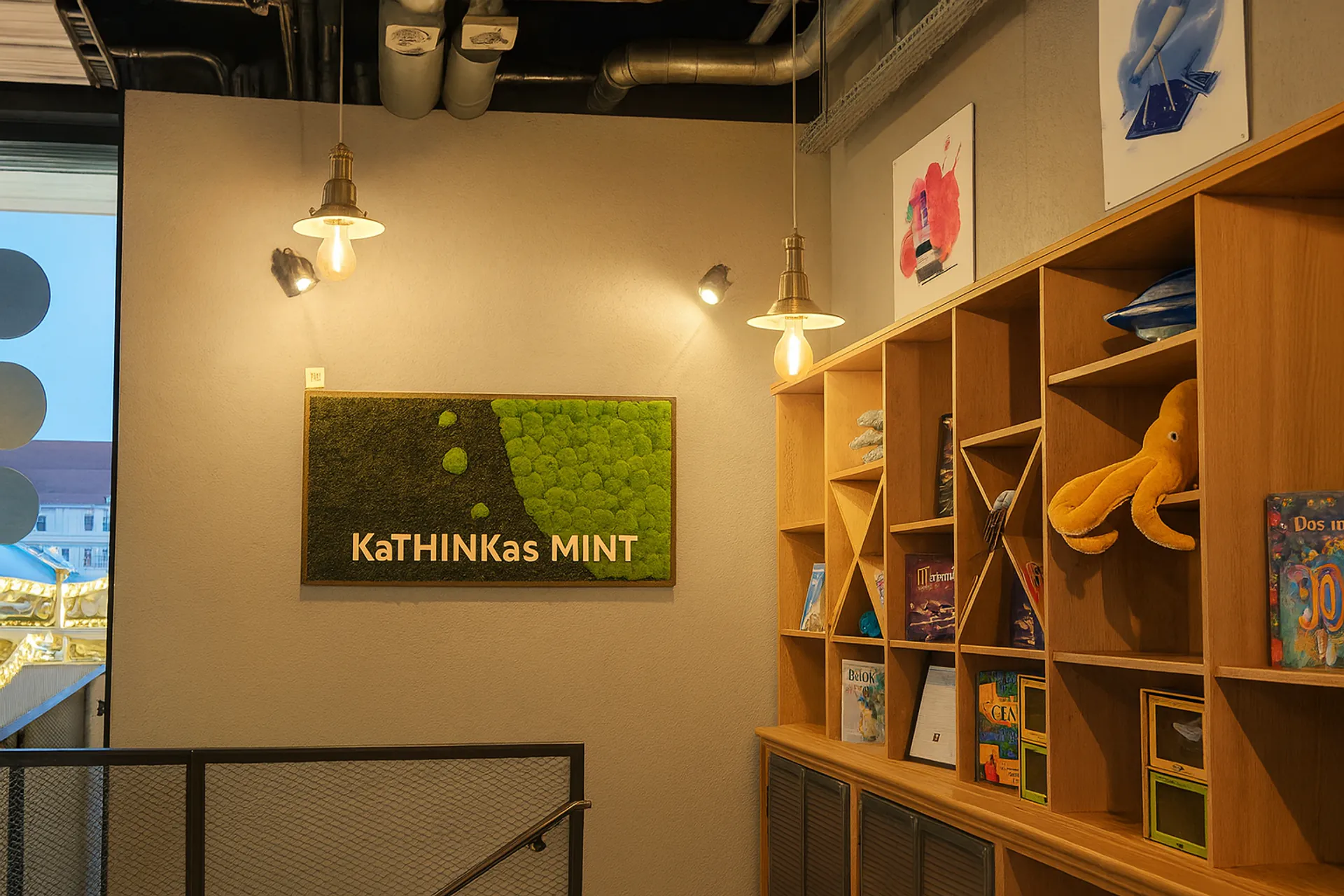 Logo made from moss Showroom logo Wall greenery — Logo made from moss by MOOSMOOS