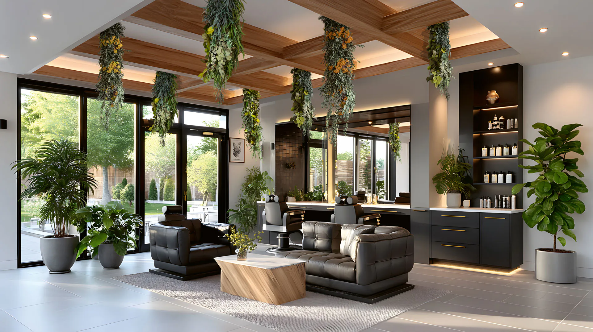 Hanging Garden — Ceiling greenery · Spa Lobby