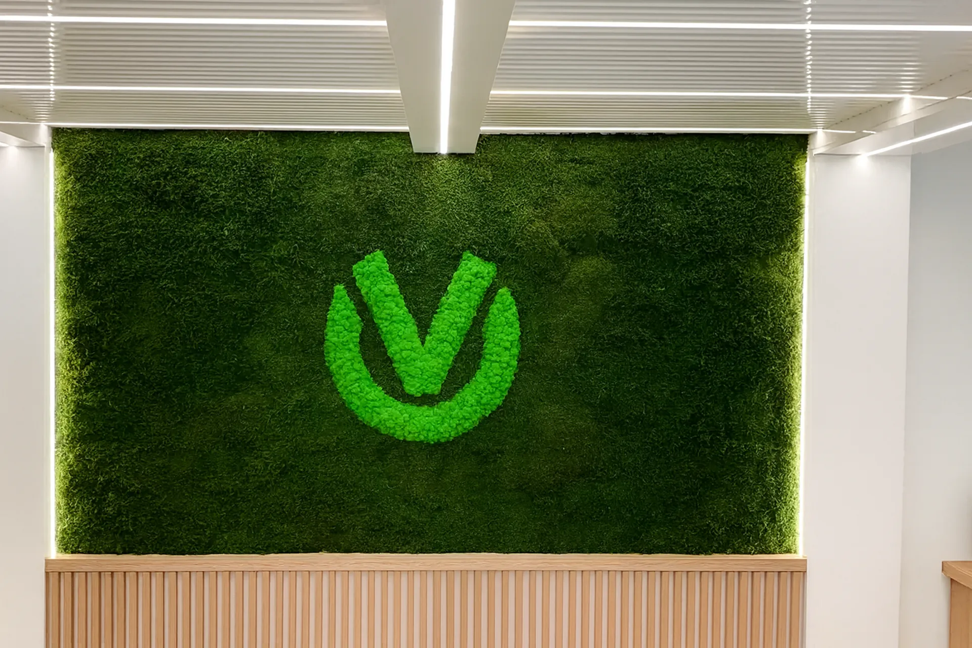Logo made from moss Moos Logo Showroom — Logo made from moss by MOOSMOOS