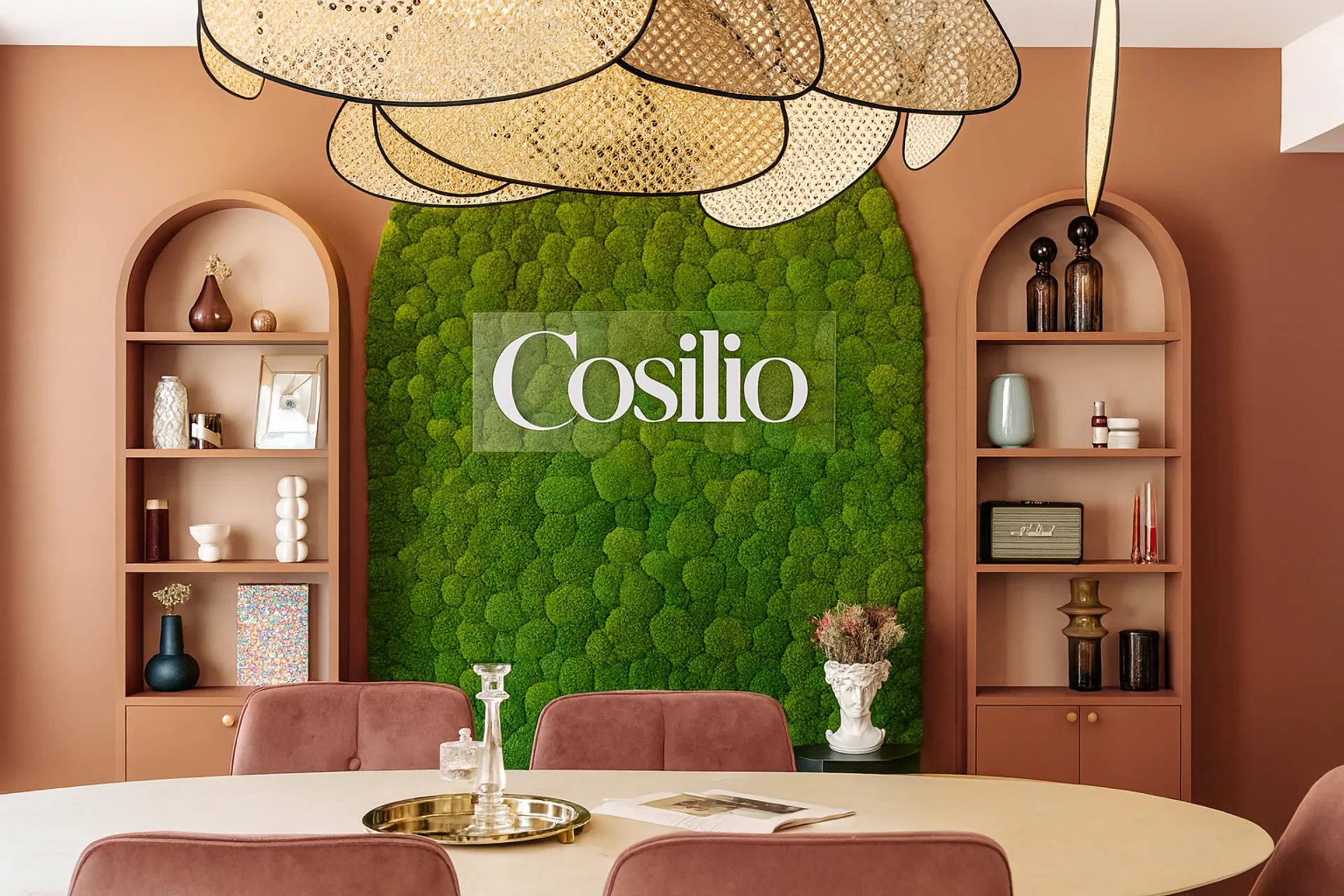 Logo made of moss – Showroom reception logo — Logo made of moss by MOOSMOOS