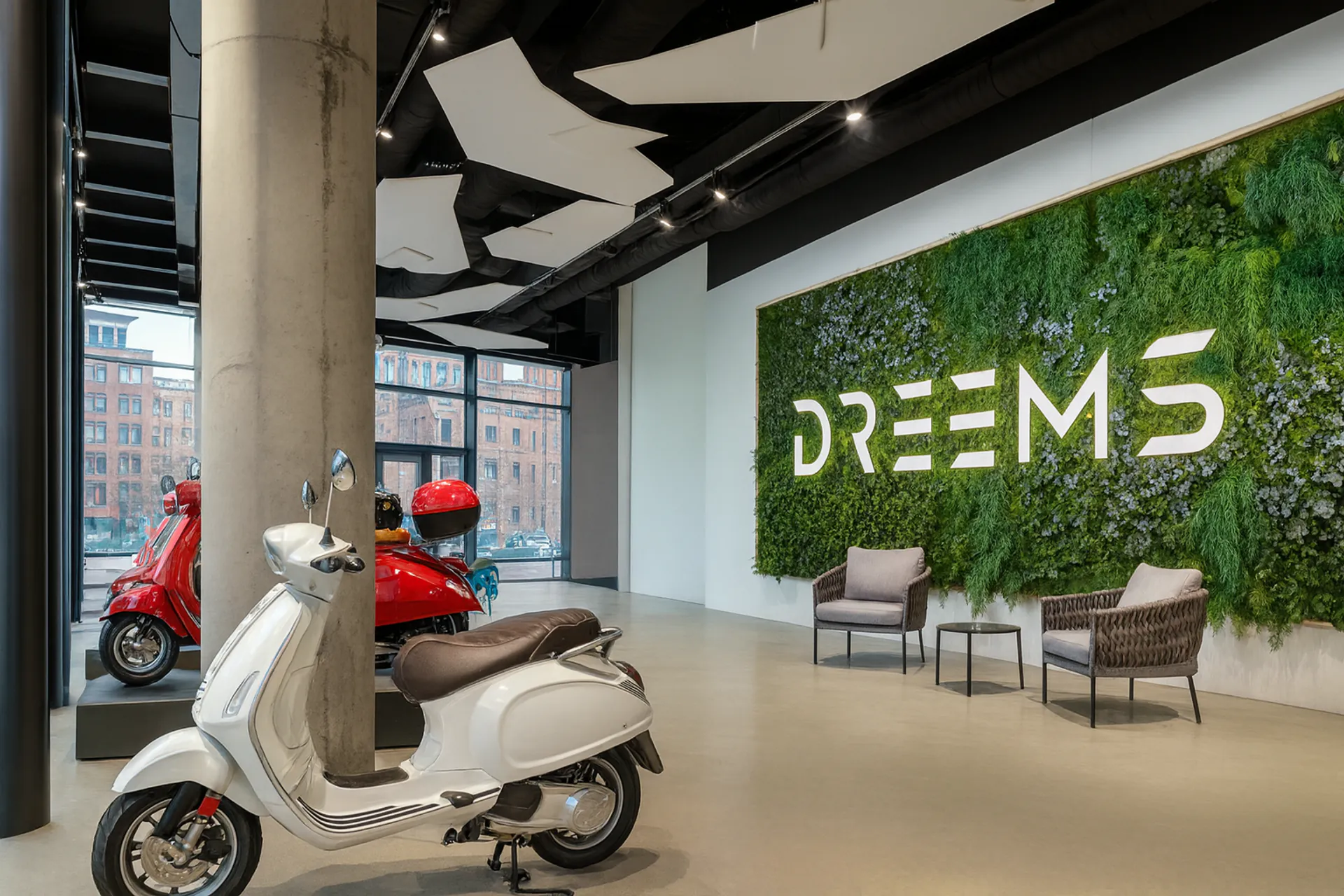 Logo made from moss Showroom logo Wall greenery — Logo made from moss by MOOSMOOS
