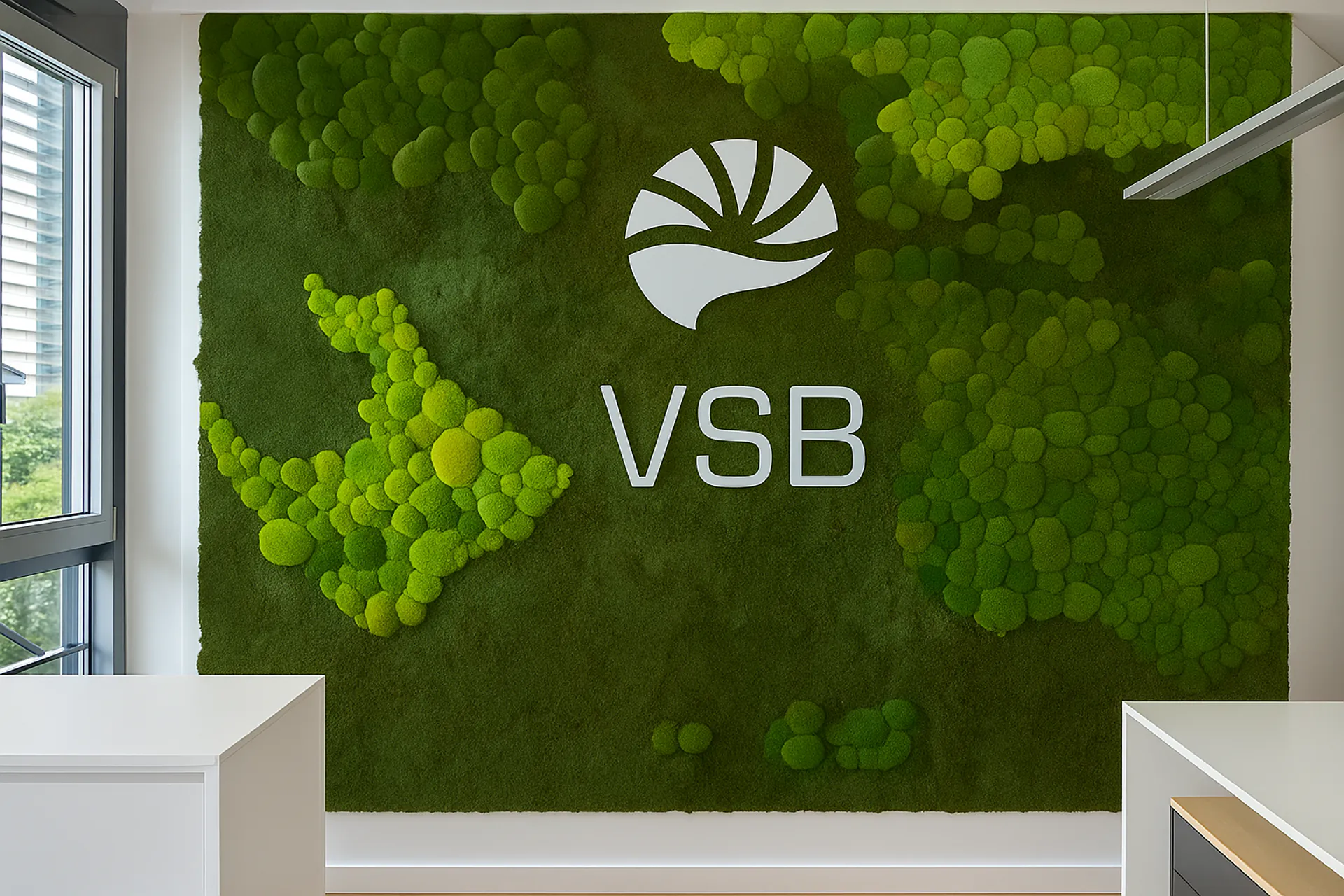 Logo made from moss, VSB Office — Logo made from moss by MOOSMOOS