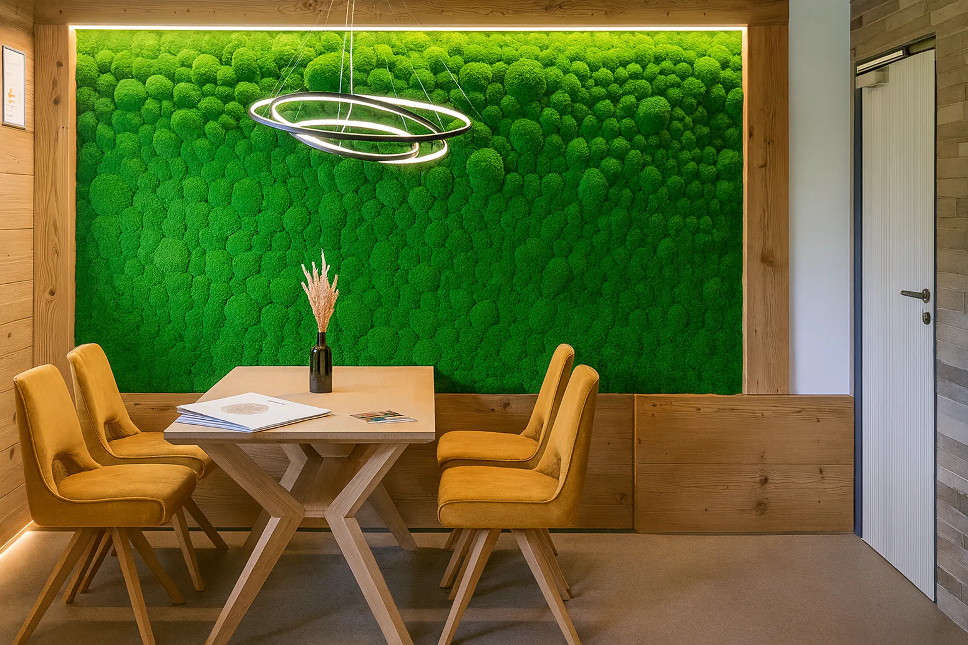 Modern Moss Wall for Meeting Rooms — Wall greenery by MOOSMOOS