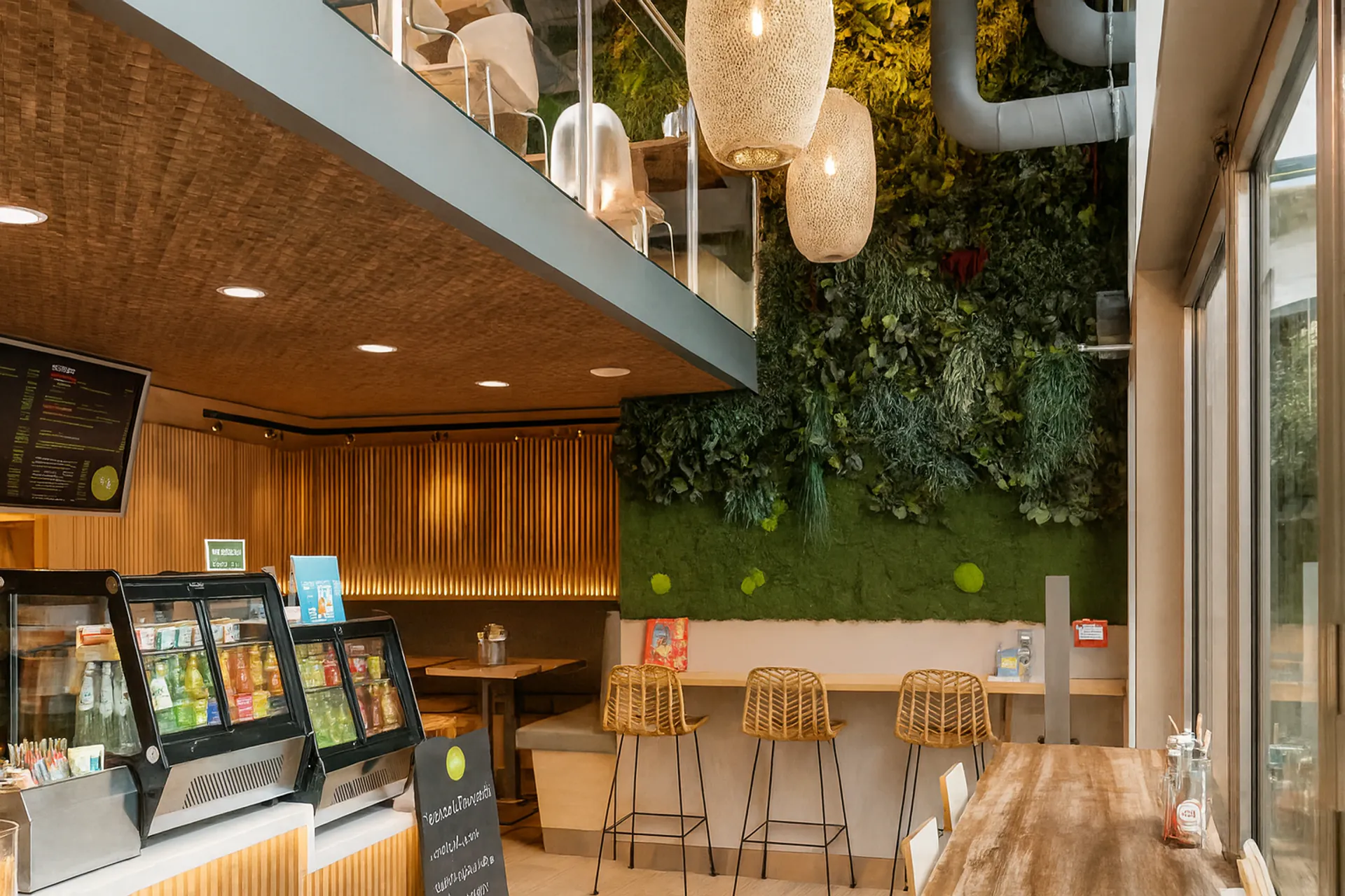 Moss wall Café Reception Green Wall — Wall greenery by MOOSMOOS
