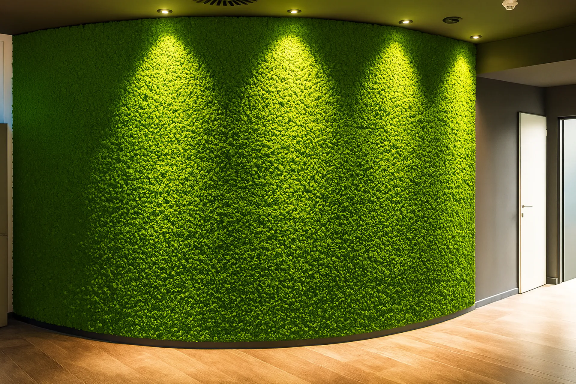 Modern Office Reception Moss wall — Wall greenery by MOOSMOOS