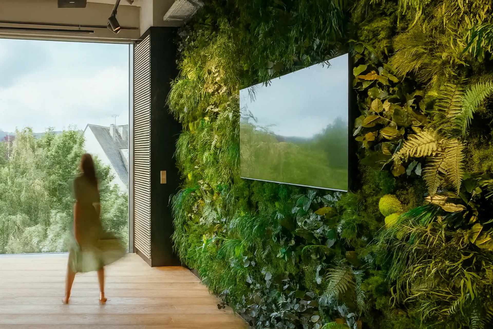 Modern Office Moss Wall — Wall greenery by MOOSMOOS