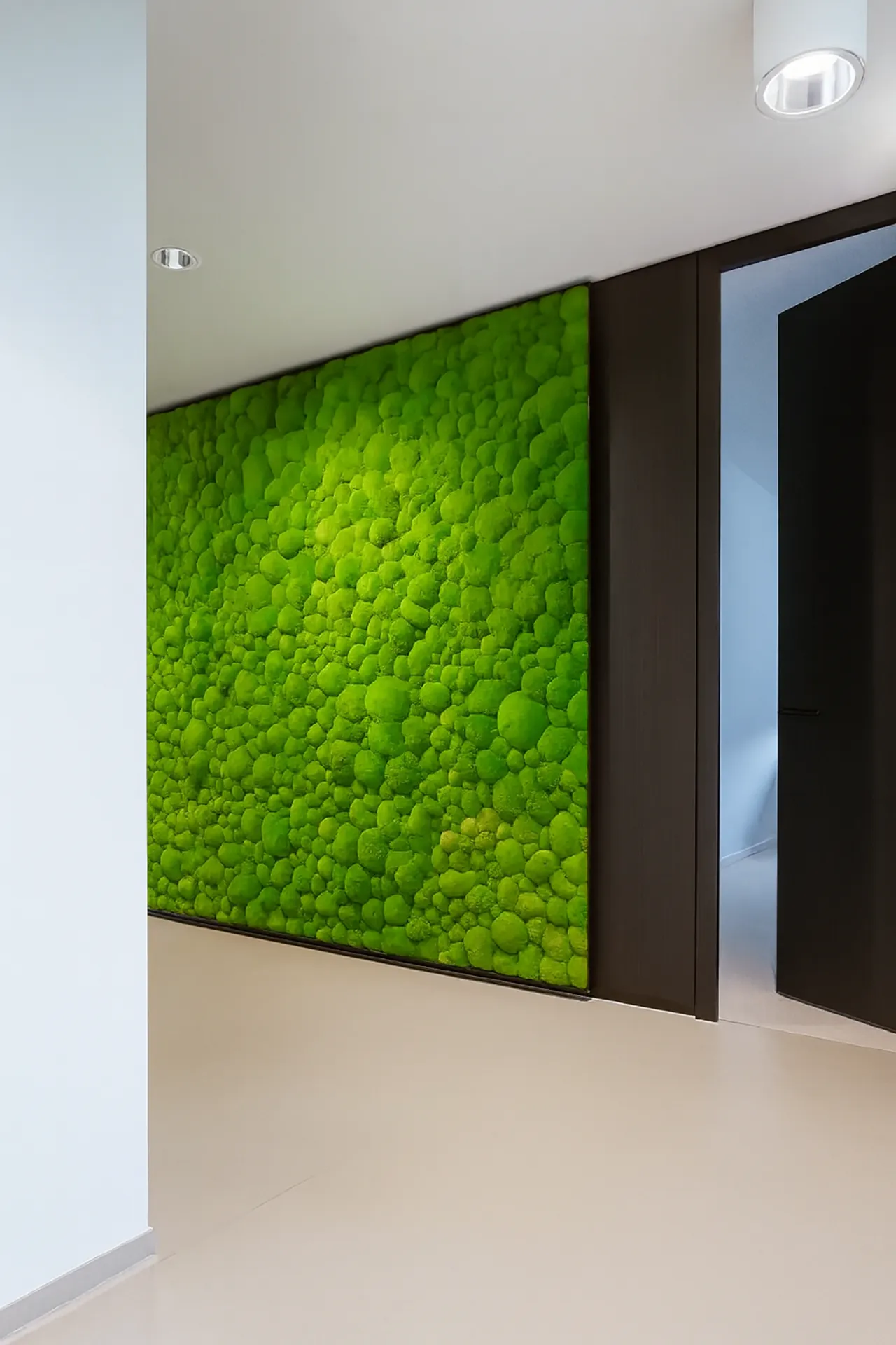 Moss wall in a modern office space — Wall greenery by MOOSMOOS