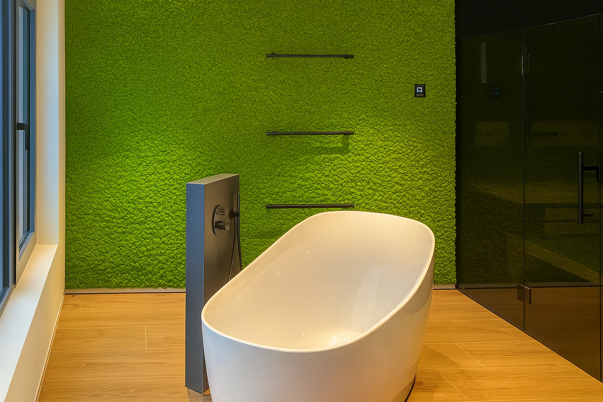 Moss wall Wellness Bathroom Spa — Wall greenery by MOOSMOOS