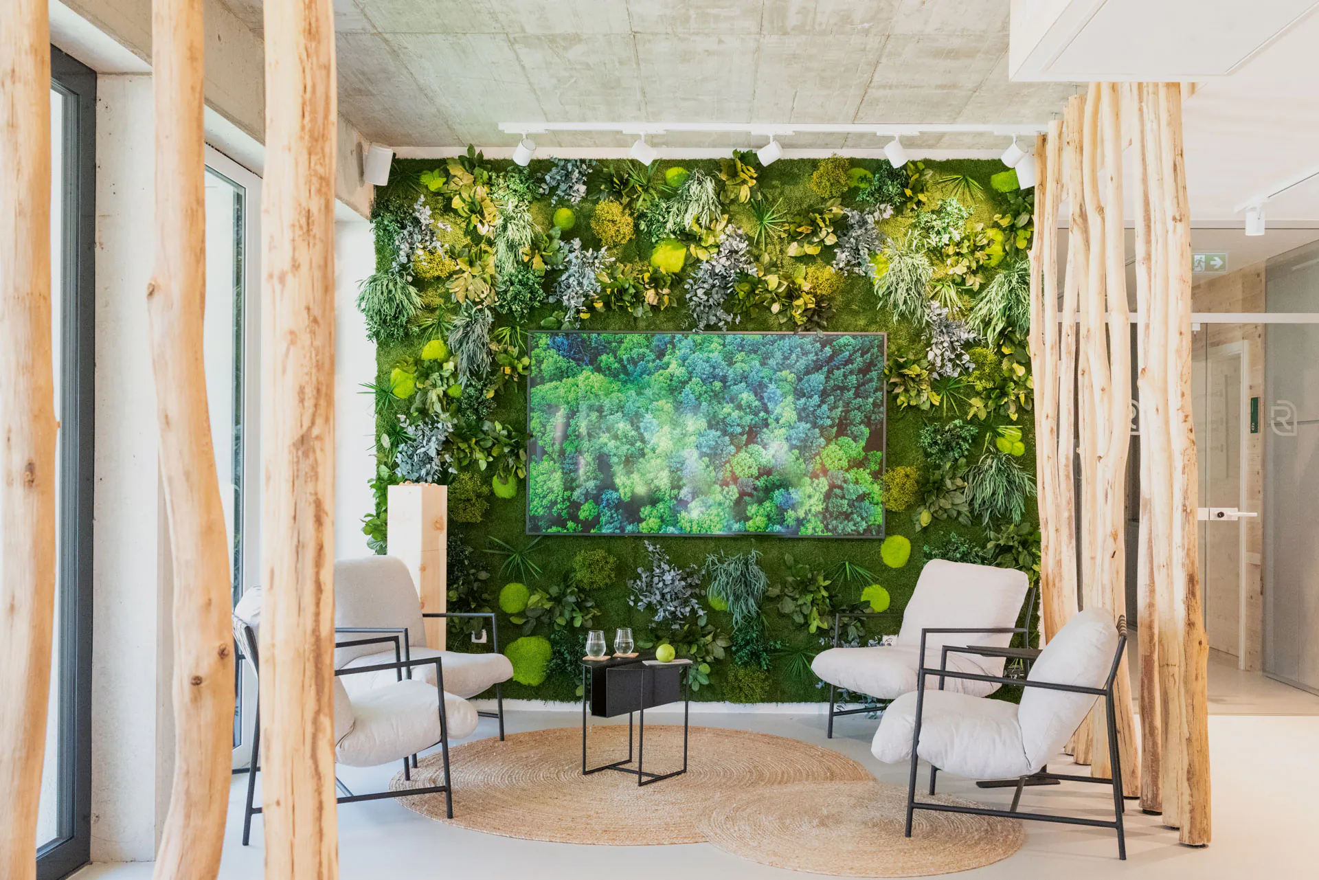 Wall greenery by MOOSMOOS — a plant wall made from real moss and preserved plants
