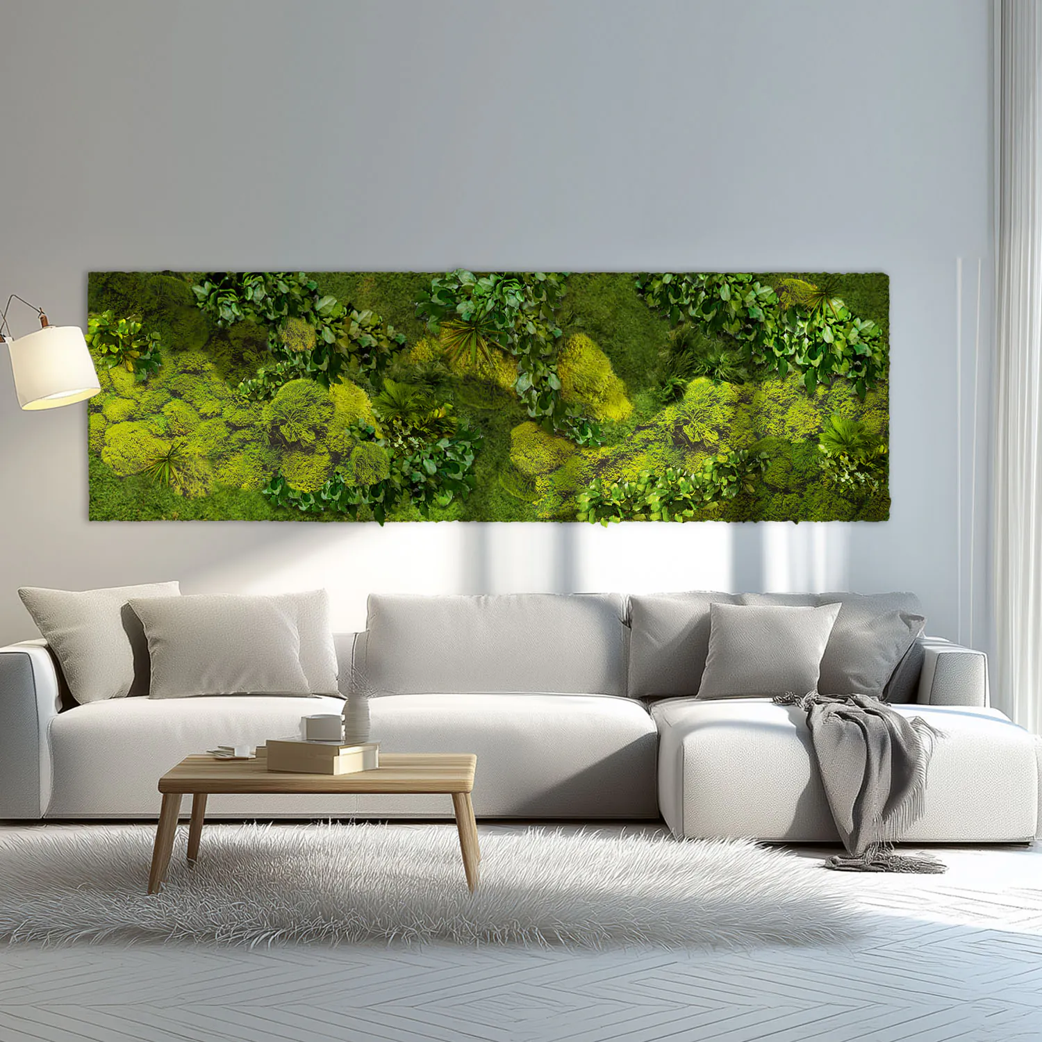 A Moss wall in a private living space — resold via the kitchen studio