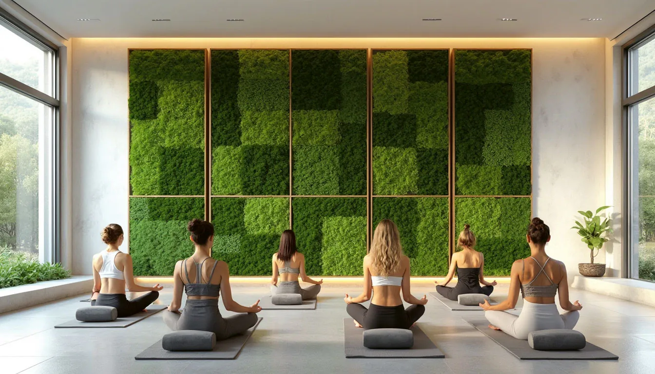 Moss wall Yoga Studio Wellness — Wall greenery by MOOSMOOS