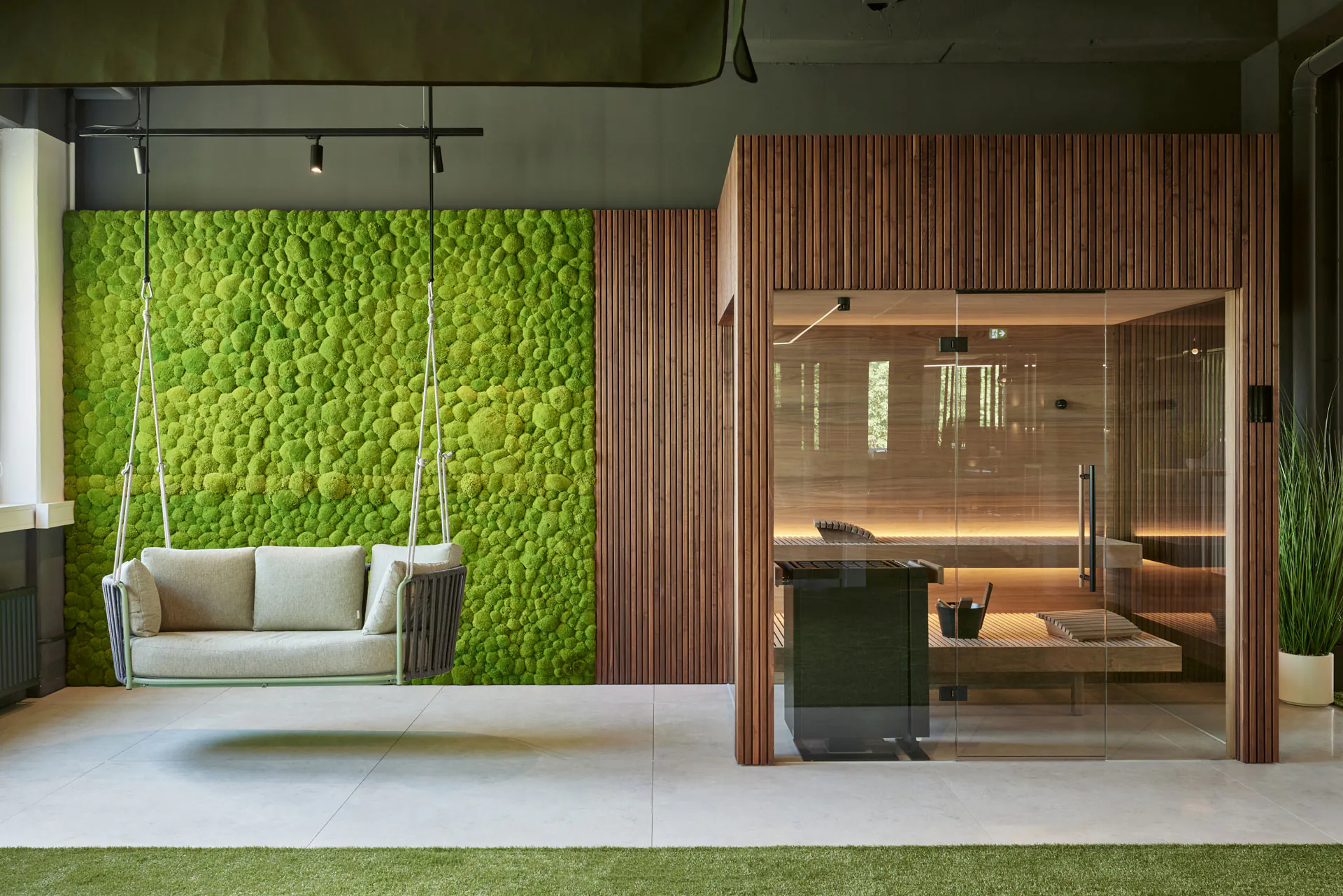 Partition wall · Wellness area