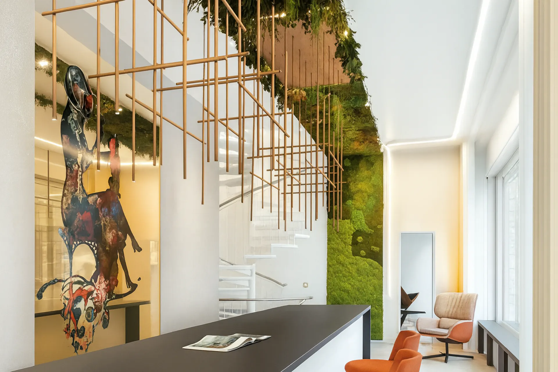 Hanging Garden Office: Suspended Greenery, Modern — Ceiling greenery by MOOSMOOS