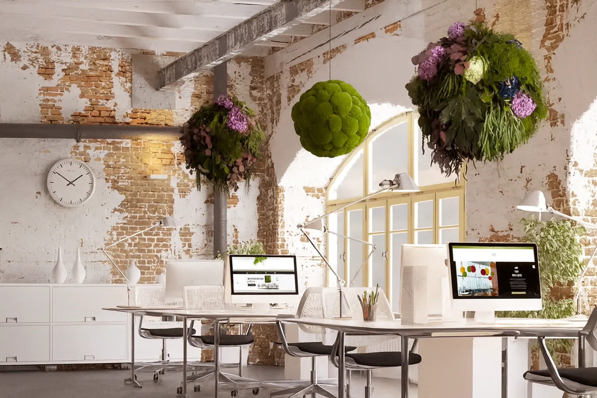 Hanging Garden Office Hanging Gardens Workspace — Ceiling greenery by MOOSMOOS