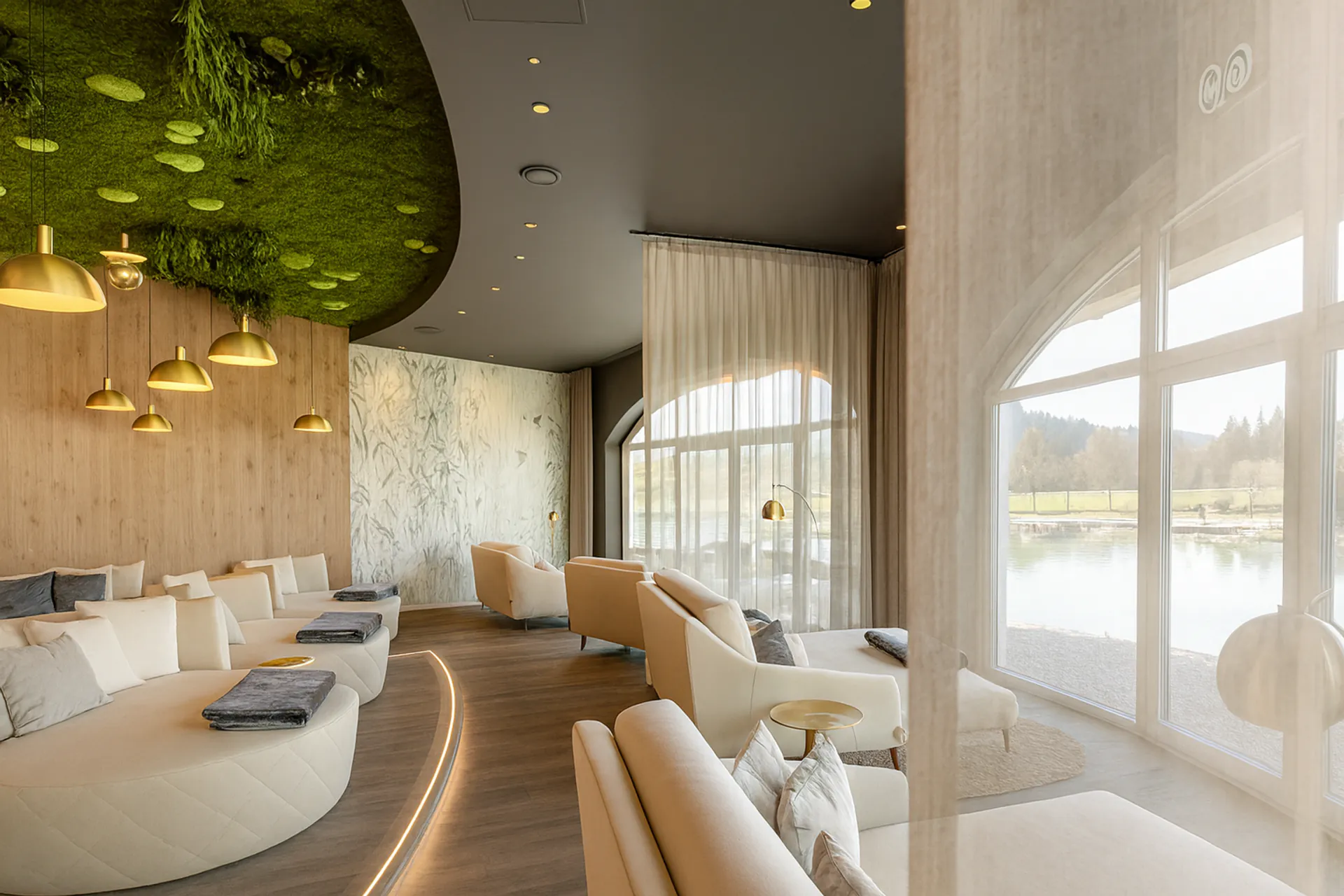 Botanical Sky Hotel Lounge Ceiling Greenery — Ceiling greenery by MOOSMOOS