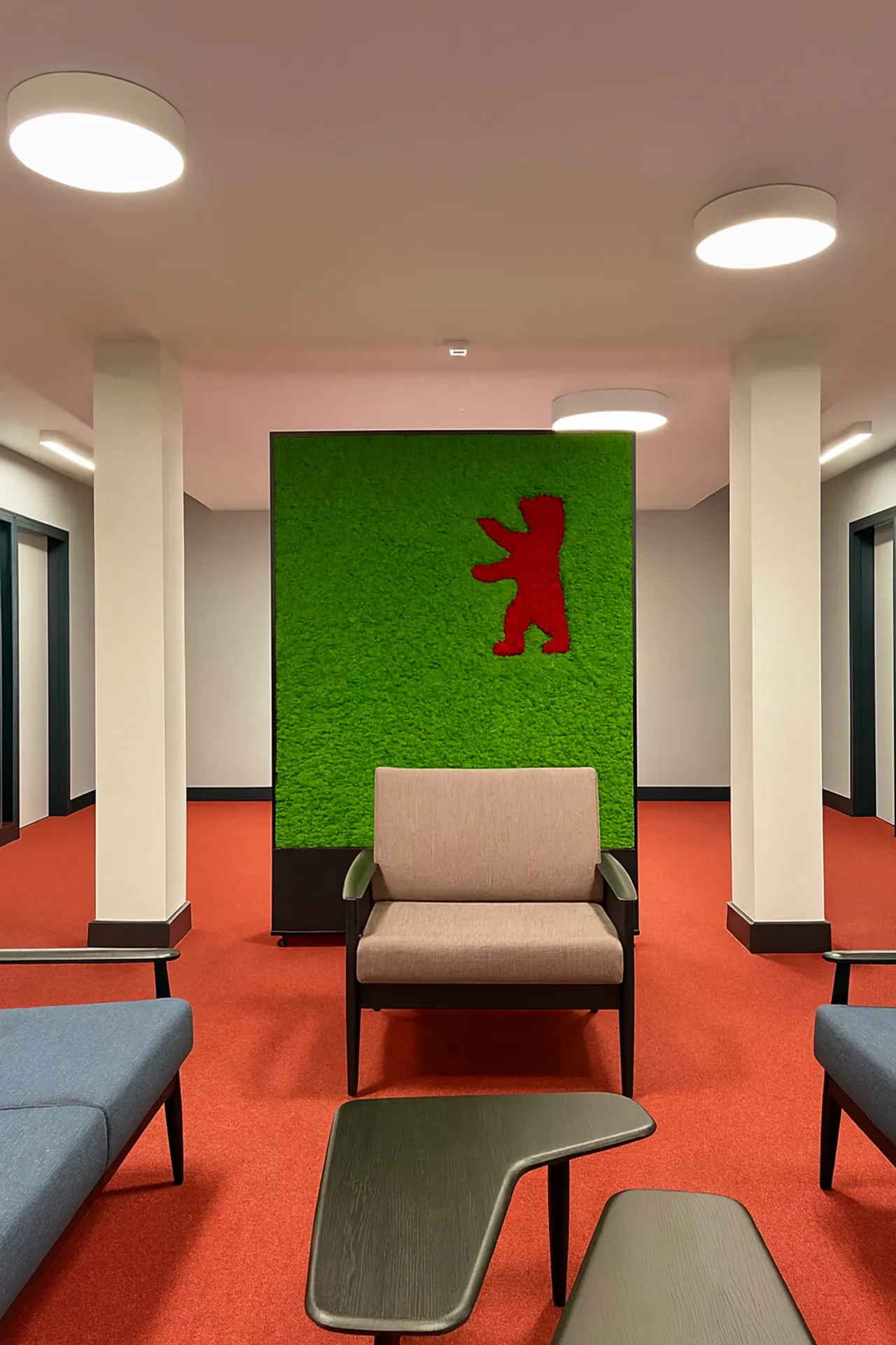 Modern Moss Wall for Office Reception Areas — Wall greenery by MOOSMOOS
