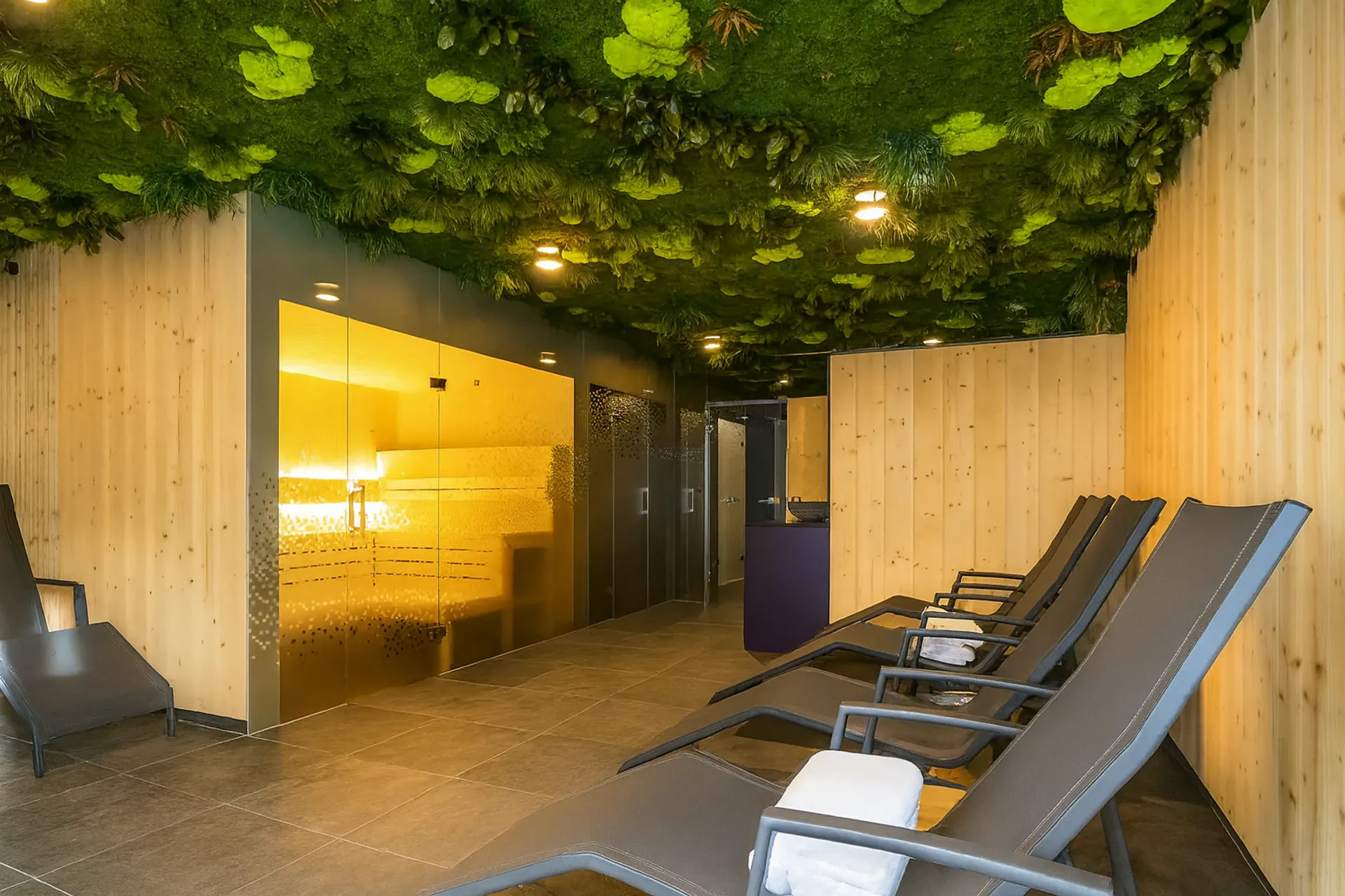 Hanging Garden Wellness Spa Ceiling greenery — Ceiling greenery by MOOSMOOS