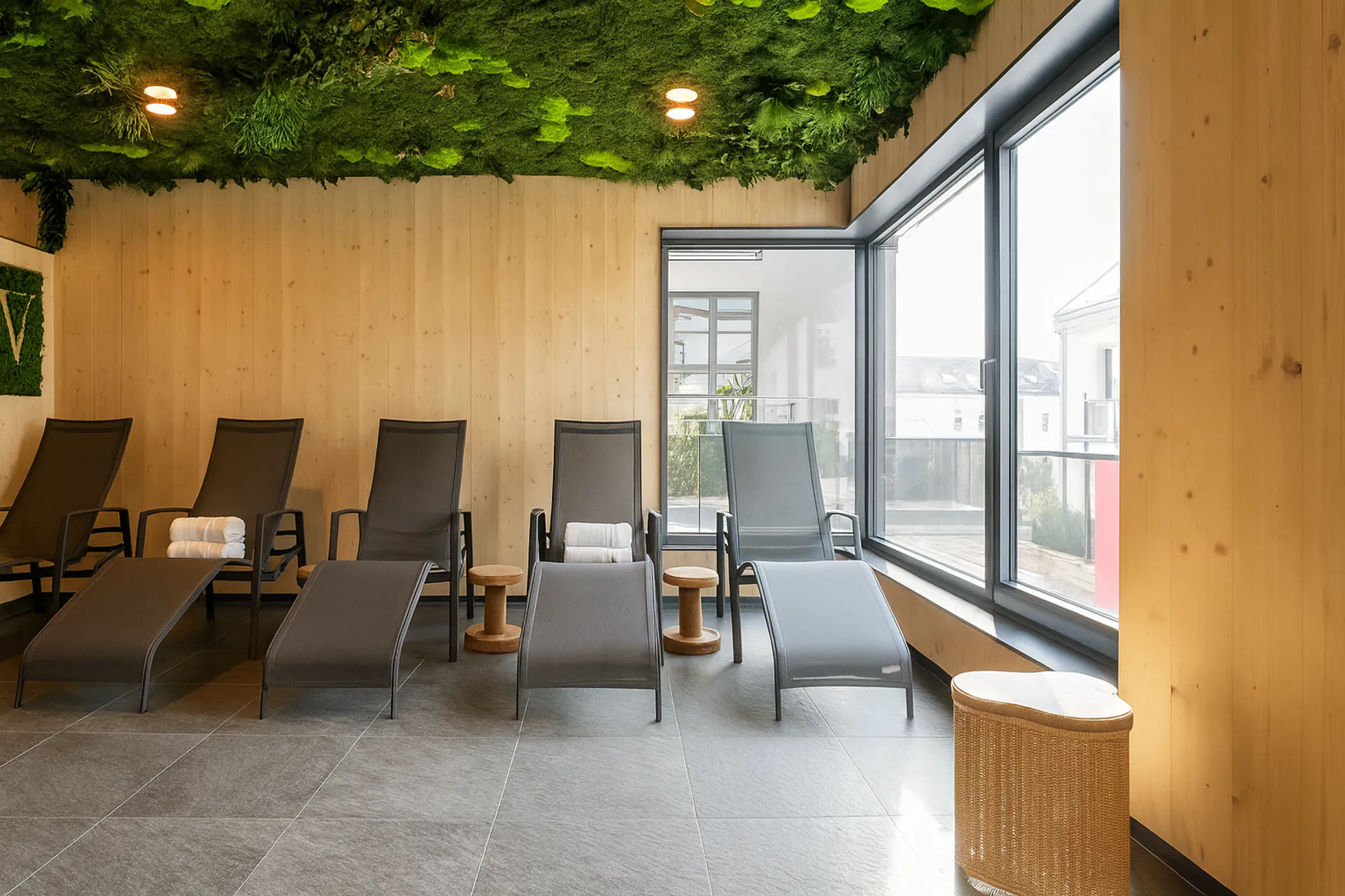 Moss ceiling Wellness Relaxation Area Green Cover — Ceiling greenery by MOOSMOOS