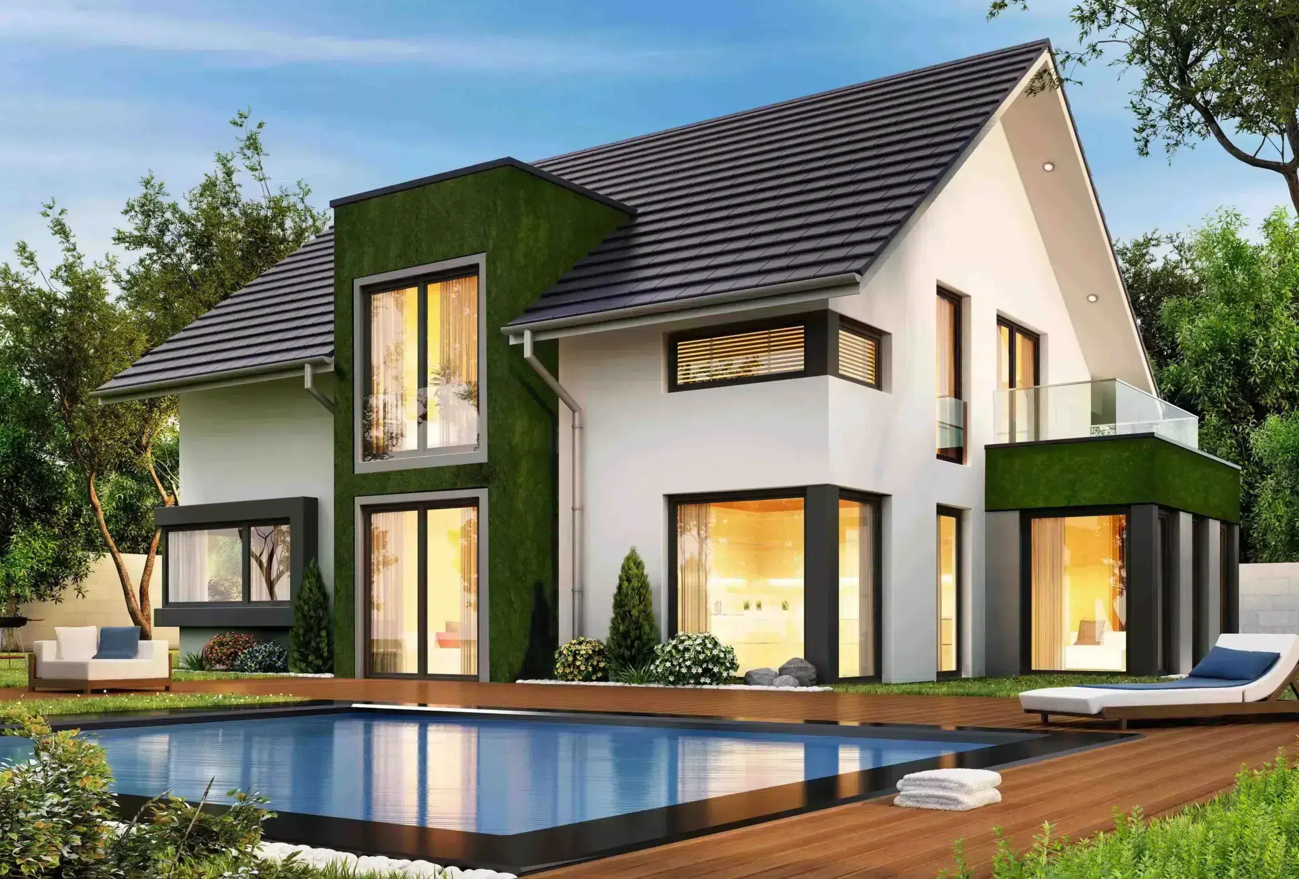Luxushaus_Fassadenbegrünung