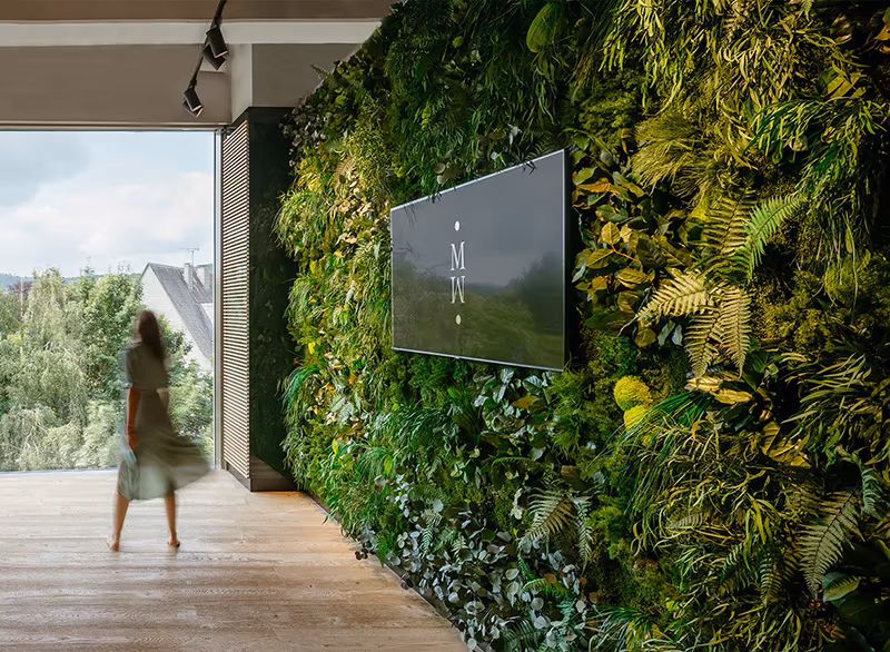 Pflanzenwand / Grüne Wände aus Pflanzenmoos