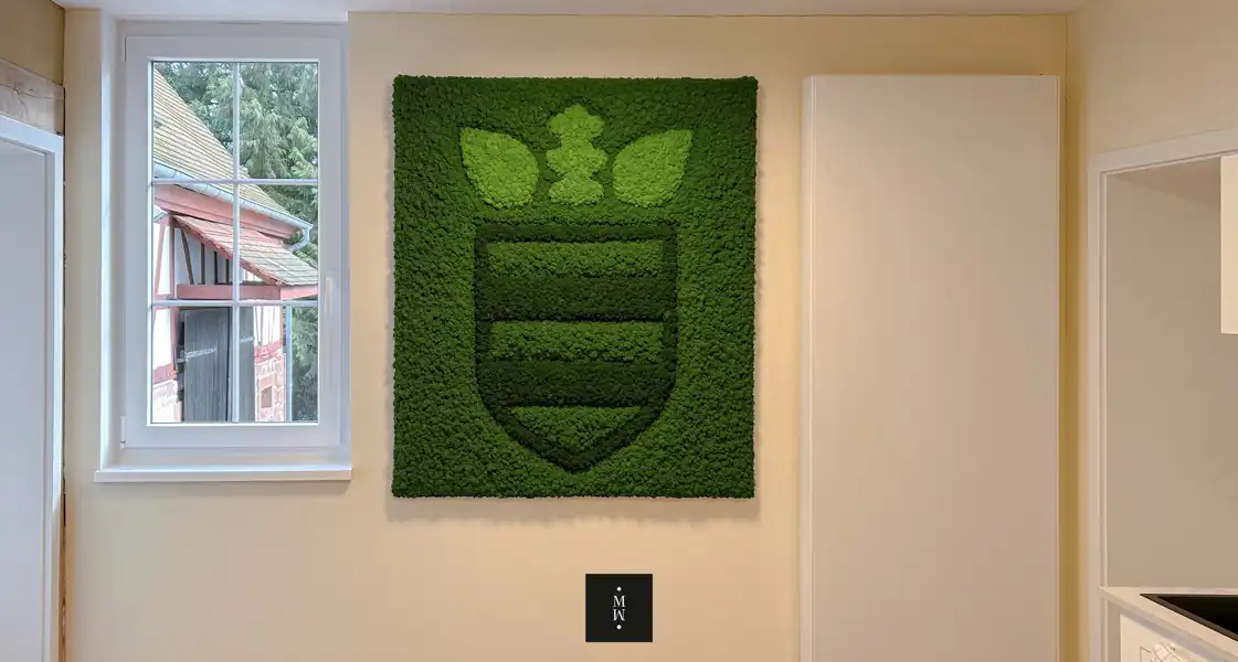 a green plant on a wall