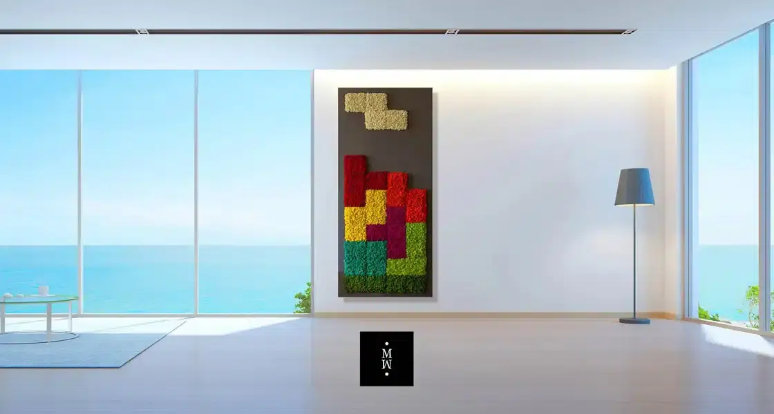 a wall art in a room