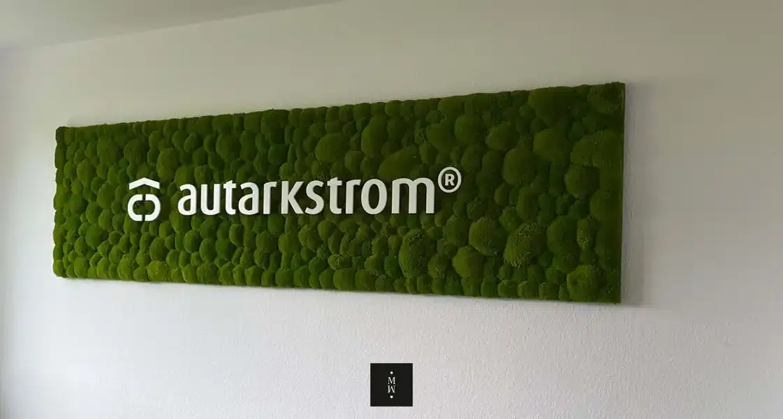 a green mossy wall art