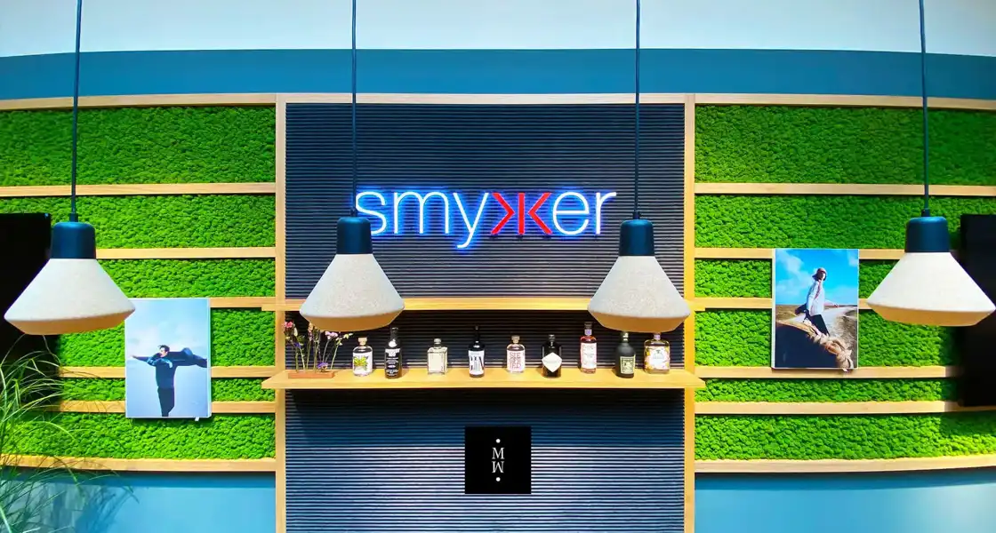 a shelf with bottles on it