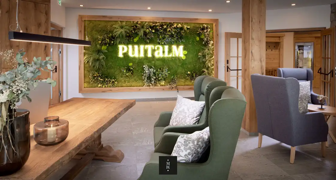 a room with chairs and a table